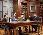 Aula Magna della Biblioteca Universitaria di Bologna: inaugurazione della mostra "L'oro dei filosofi"