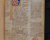 BUB, Ms.2419, S. Pauli epistolae cum glossis, ms. membranaceo XIV secolo, 303x187x58 mm.