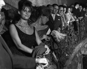Claudia Cardinale alla serata di assegnazione del Premio Strega. Roma, 6.7.1960