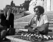 Giovani sulla scalinata di Trinità dei Monti. Roma, 14.8.1969
