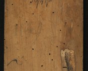 Testiculus flore purpureo pyramidali - tavoletta xilografica, fase preparatoria, verso