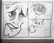 Una tavola della sceneggiatura a fumetti di «La terra vista della luna». Roma, 16.4.1967